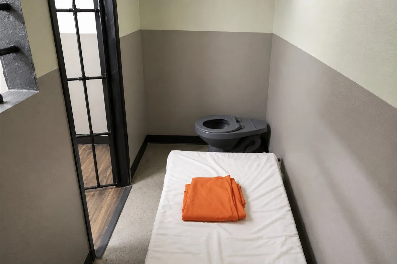 Jail & Interrogation standing film set at Media Ave Studios