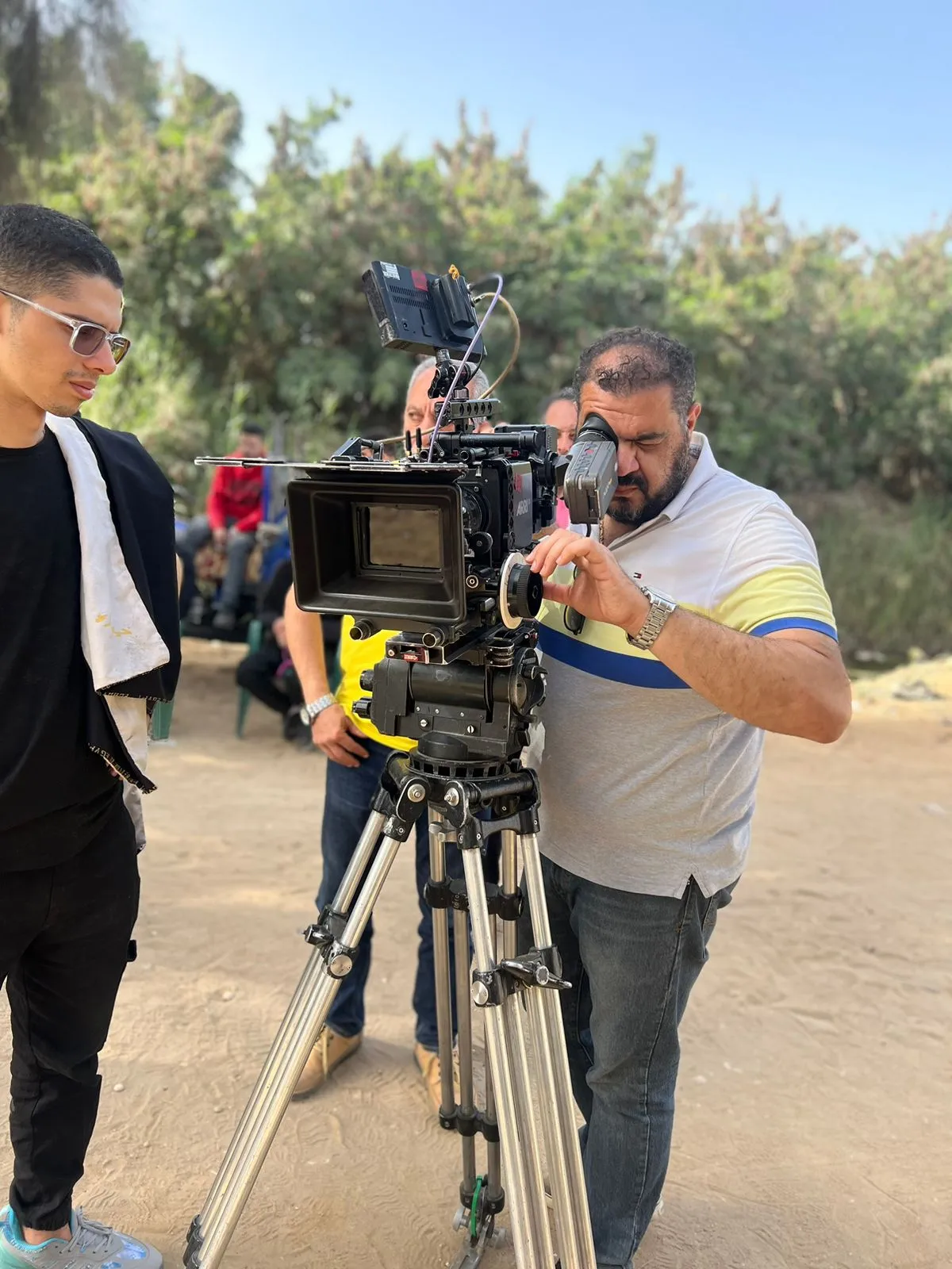 Media Ave filmmaker at work with a cinema camera